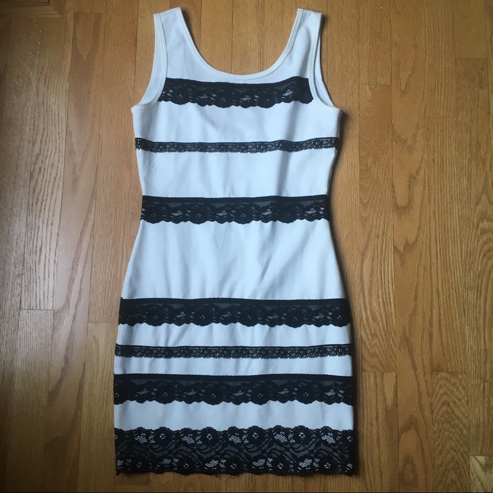 Lacey Striped Bodycon Dress